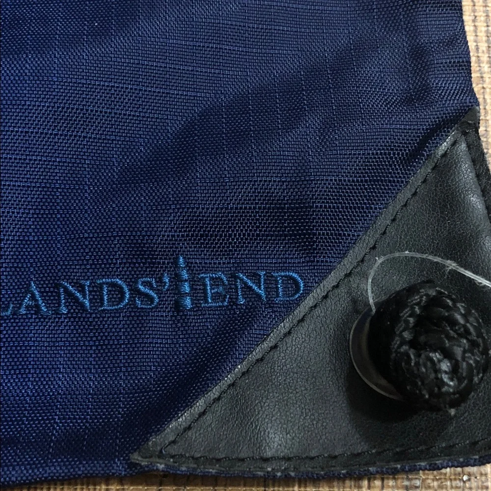 Lands' End Navy Drawstring Backpack